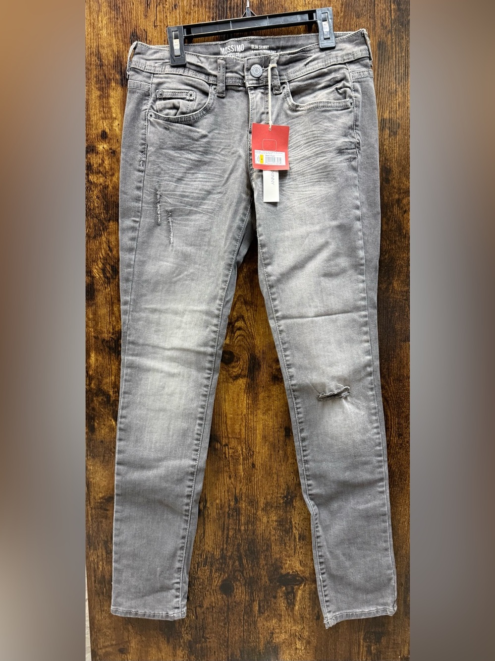 Mossimo Supply Co. Women's Gray Distressed Skinny Jeans